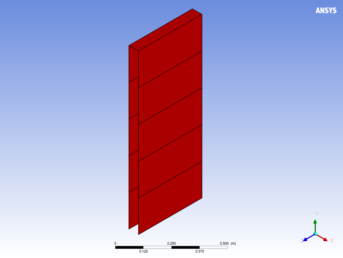 Figure 2: Surface mesh in the damping solver